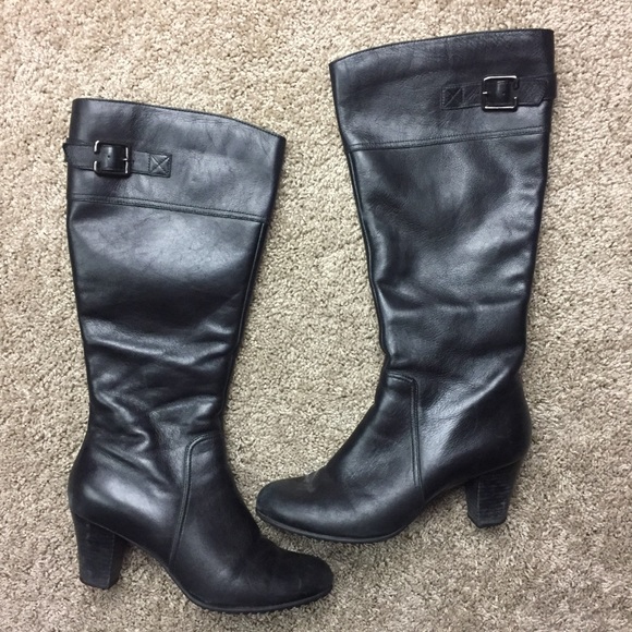 clarks calf length boots
